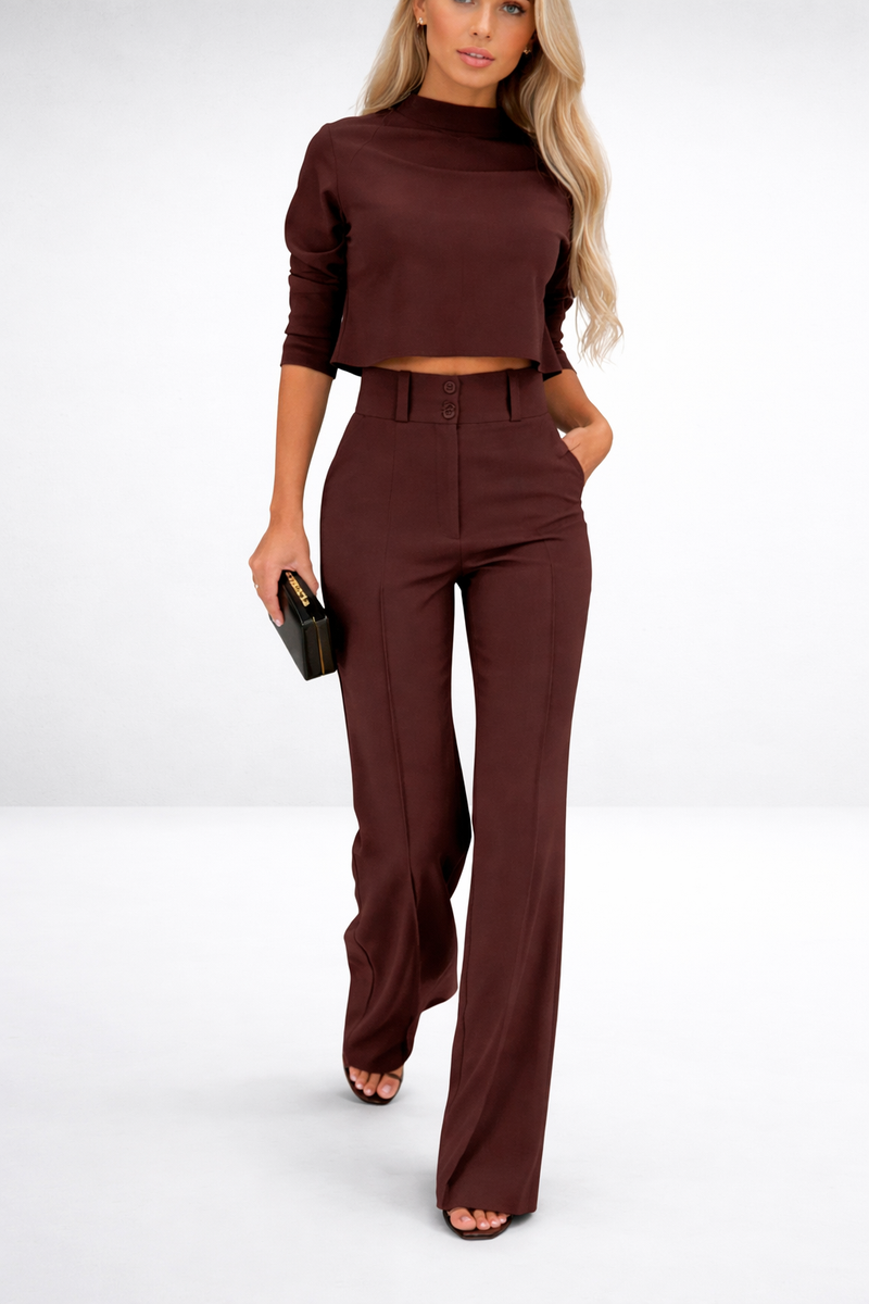 Elegante, taillierte Hose mit hohem Bund
