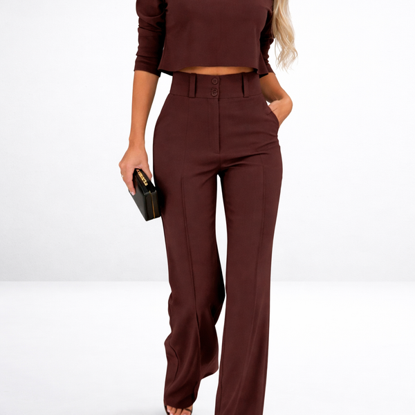Elegante, taillierte Hose mit hohem Bund