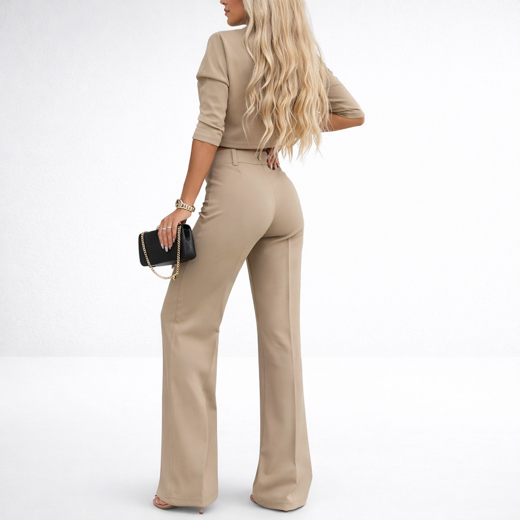 Elegante, taillierte Hose mit hohem Bund