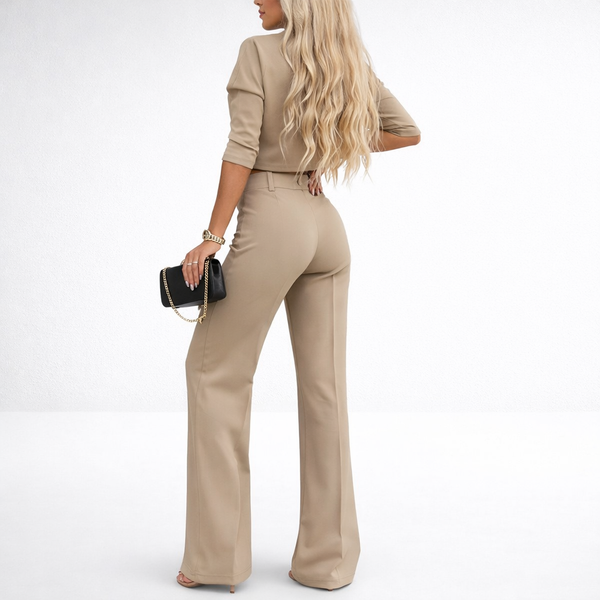 Elegante, taillierte Hose mit hohem Bund