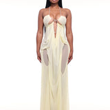 Dazzling Crystal-Accented Evening Gown