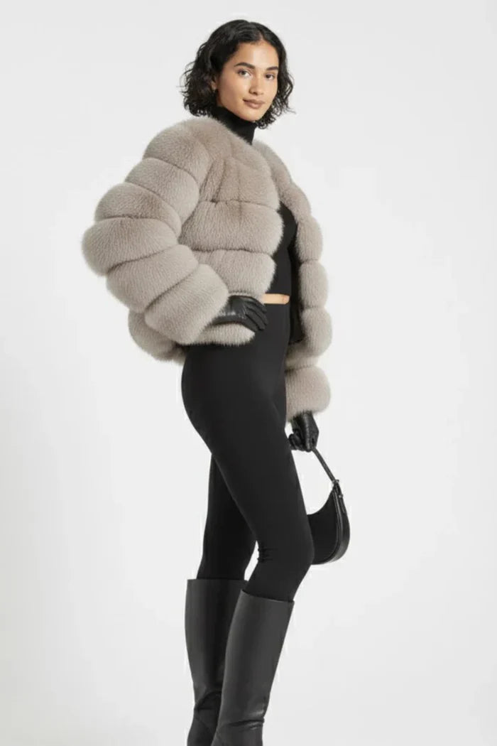 Kurzjacke mit Pelz