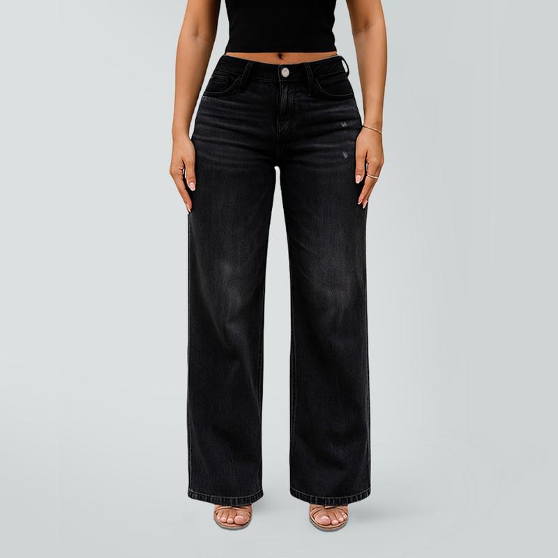 Schicke Jeans mit weitem Bein