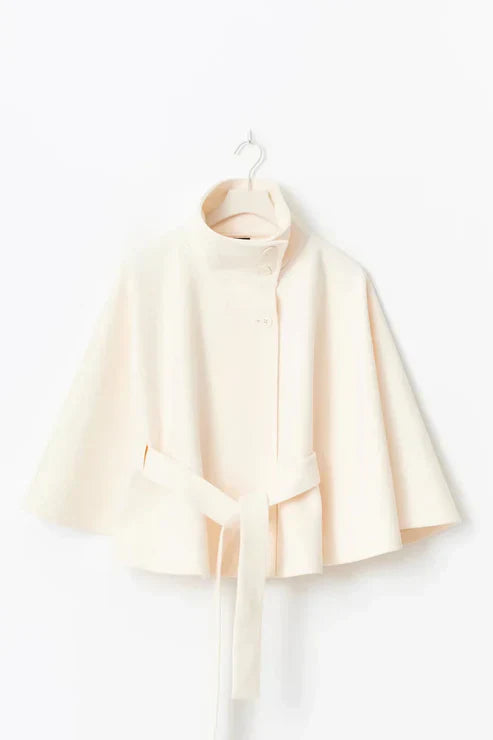 Sophisticated Belted Cape Coat