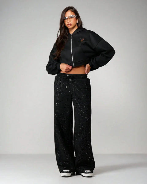 Glitzer- und Glanzhose