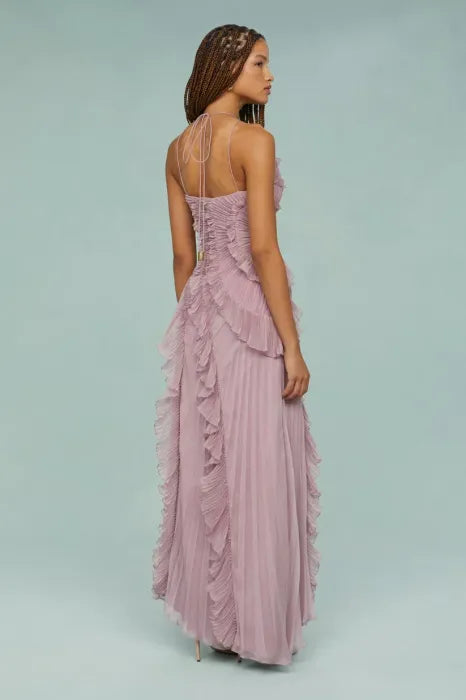 Luxuriöses, drapiertes Abendkleid 