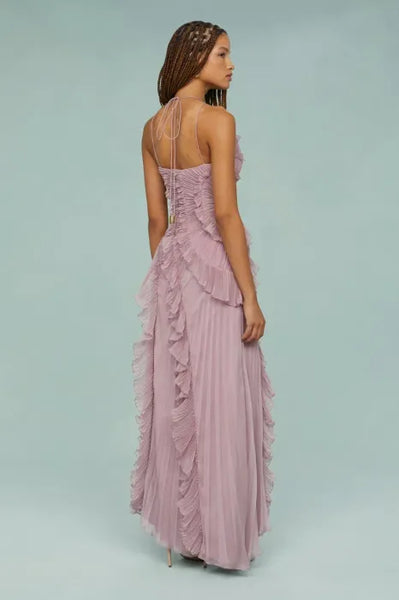 Luxuriöses, drapiertes Abendkleid 