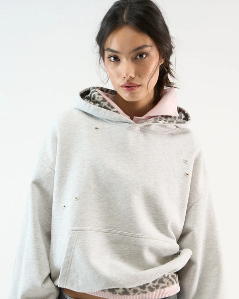 Sweat à capuche léopard