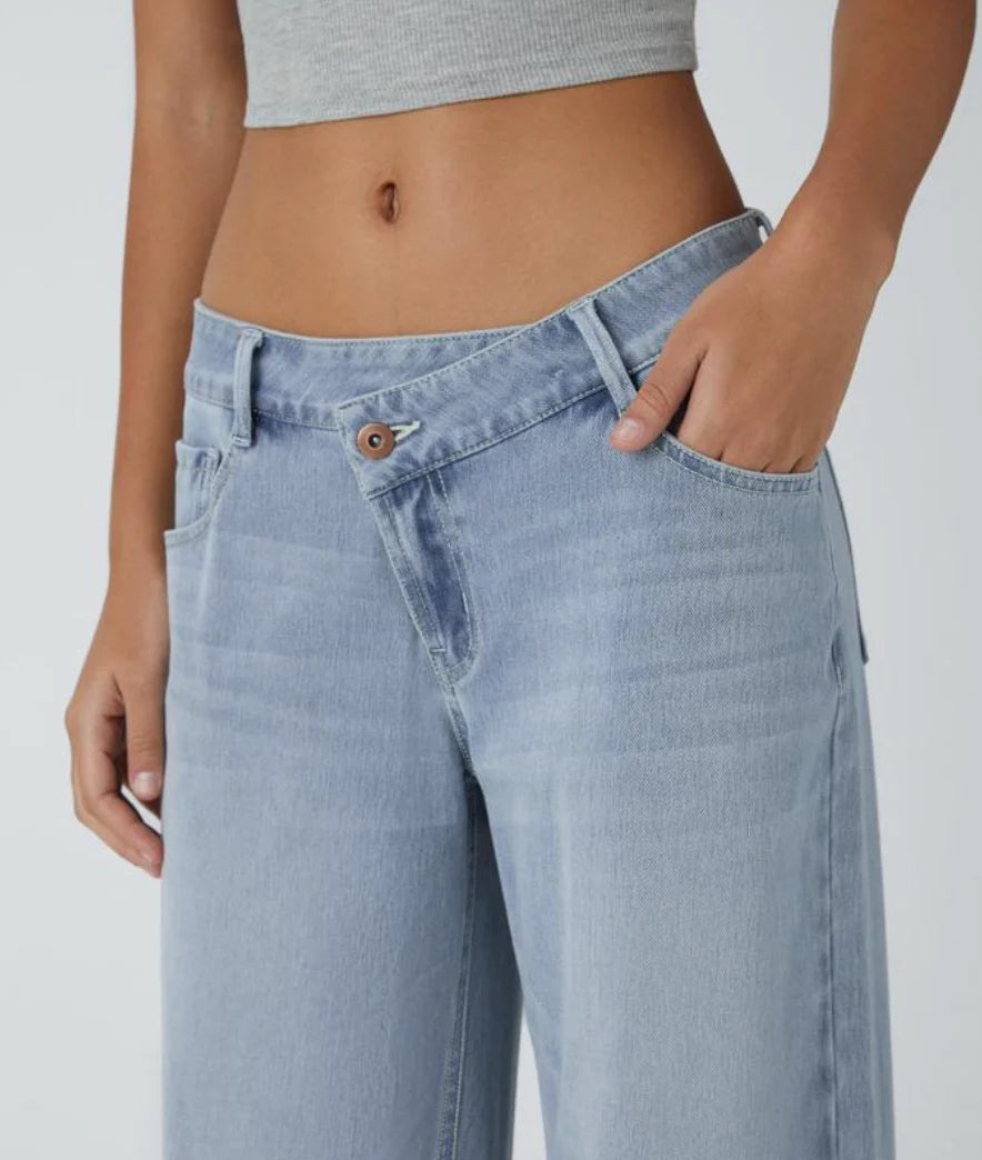 Lässige Jeans mit weitem Bein
