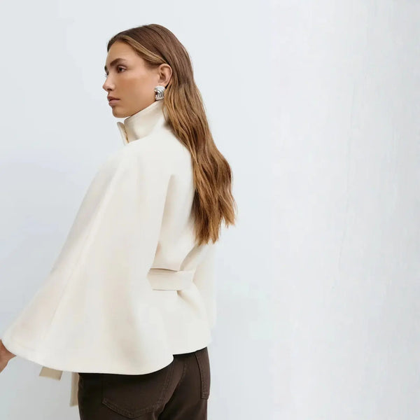 Sophisticated Belted Cape Coat