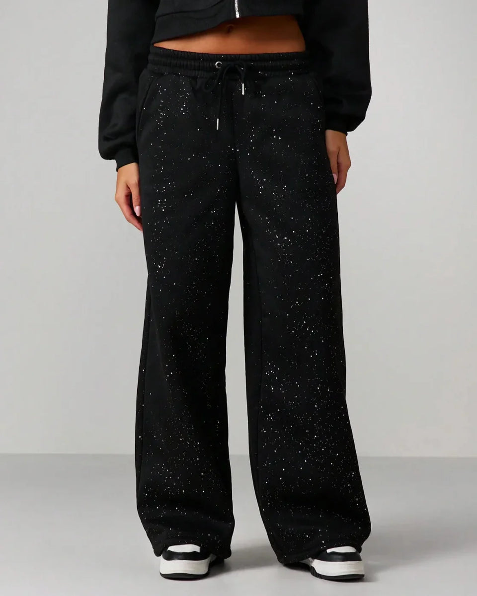 Glitzer- und Glanzhose