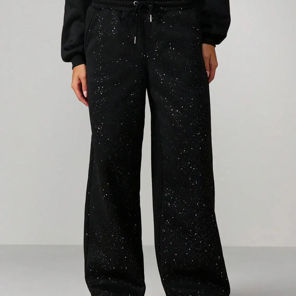Glitzer- und Glanzhose