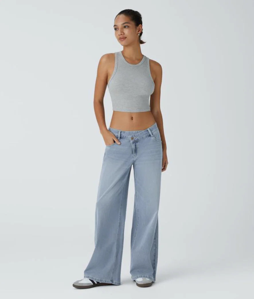 Lässige Jeans mit weitem Bein