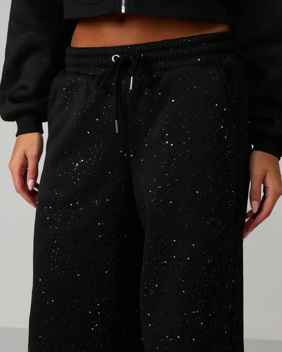 Glitzer- und Glanzhose