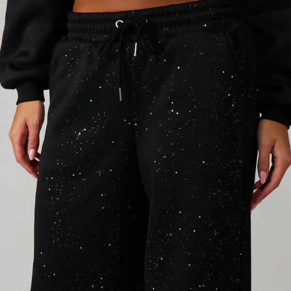 Glitzer- und Glanzhose