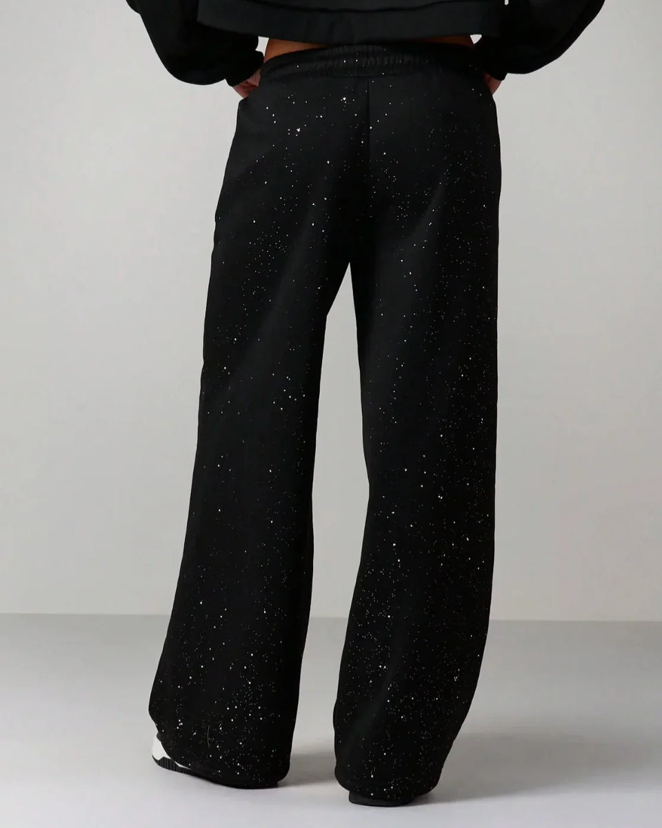 Glitzer- und Glanzhose